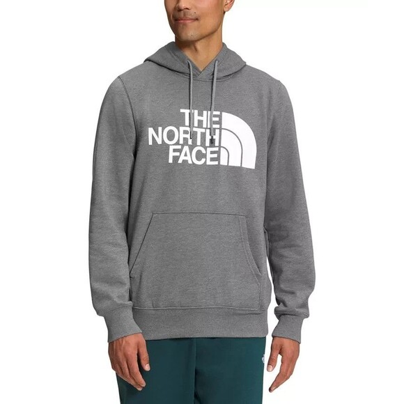 The North Face Men's Hoodie Half Dome Logo Pullover Sweatshirt GRAY Size M - Picture 1 of 2